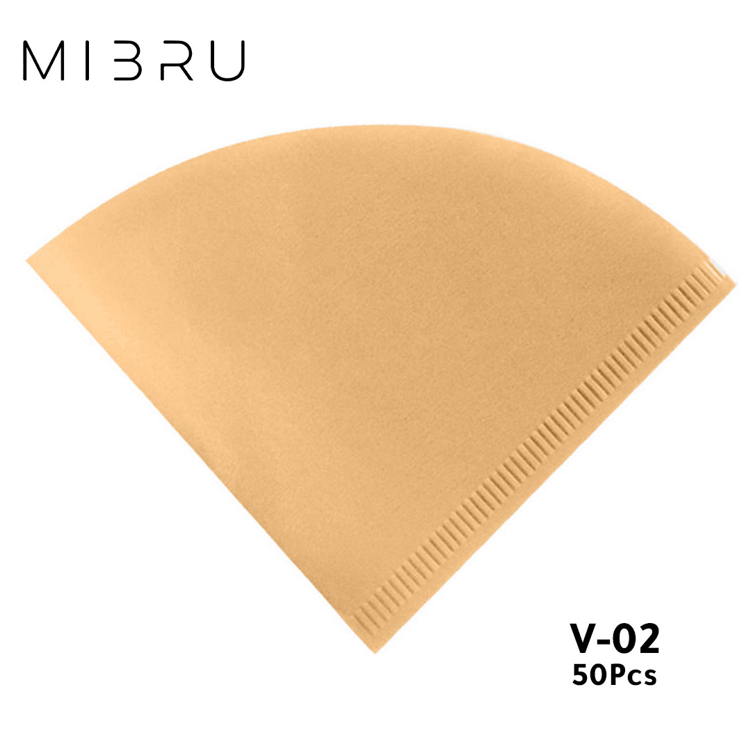 Coffee paper filter v60 v02 50pcs brown mibru 