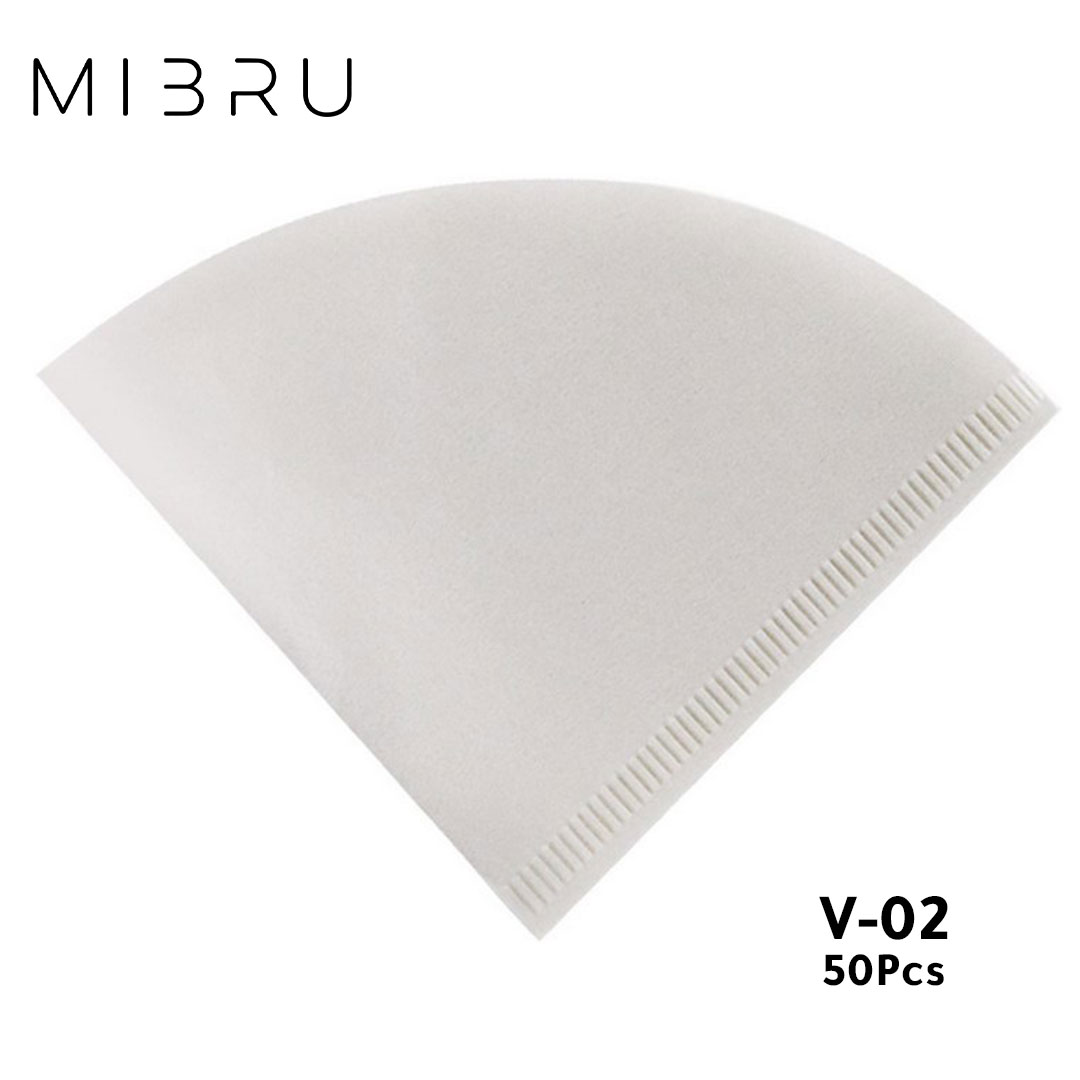 Coffee paper filter v60 v02 50pcs white mibru 