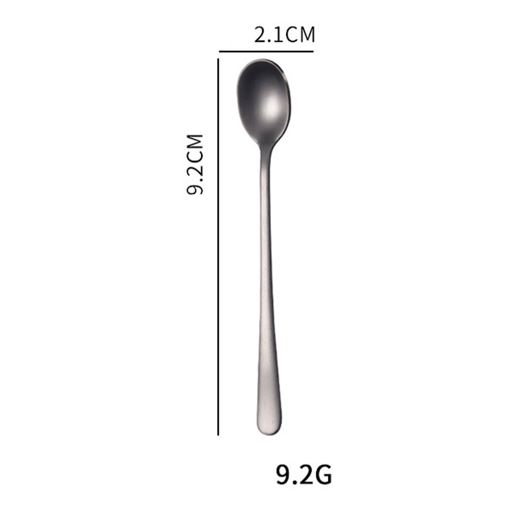 Stainless steel spoon black 9.2 cm j-1537
