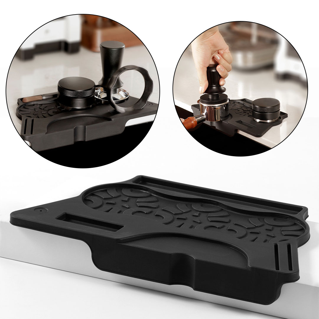 Coffee rubber temping matt and accessories stand