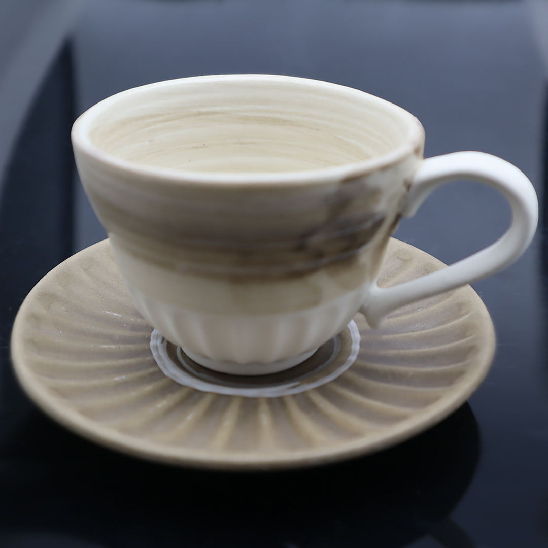 كوب قهوة سيراميك مع صحن SH127 120ML