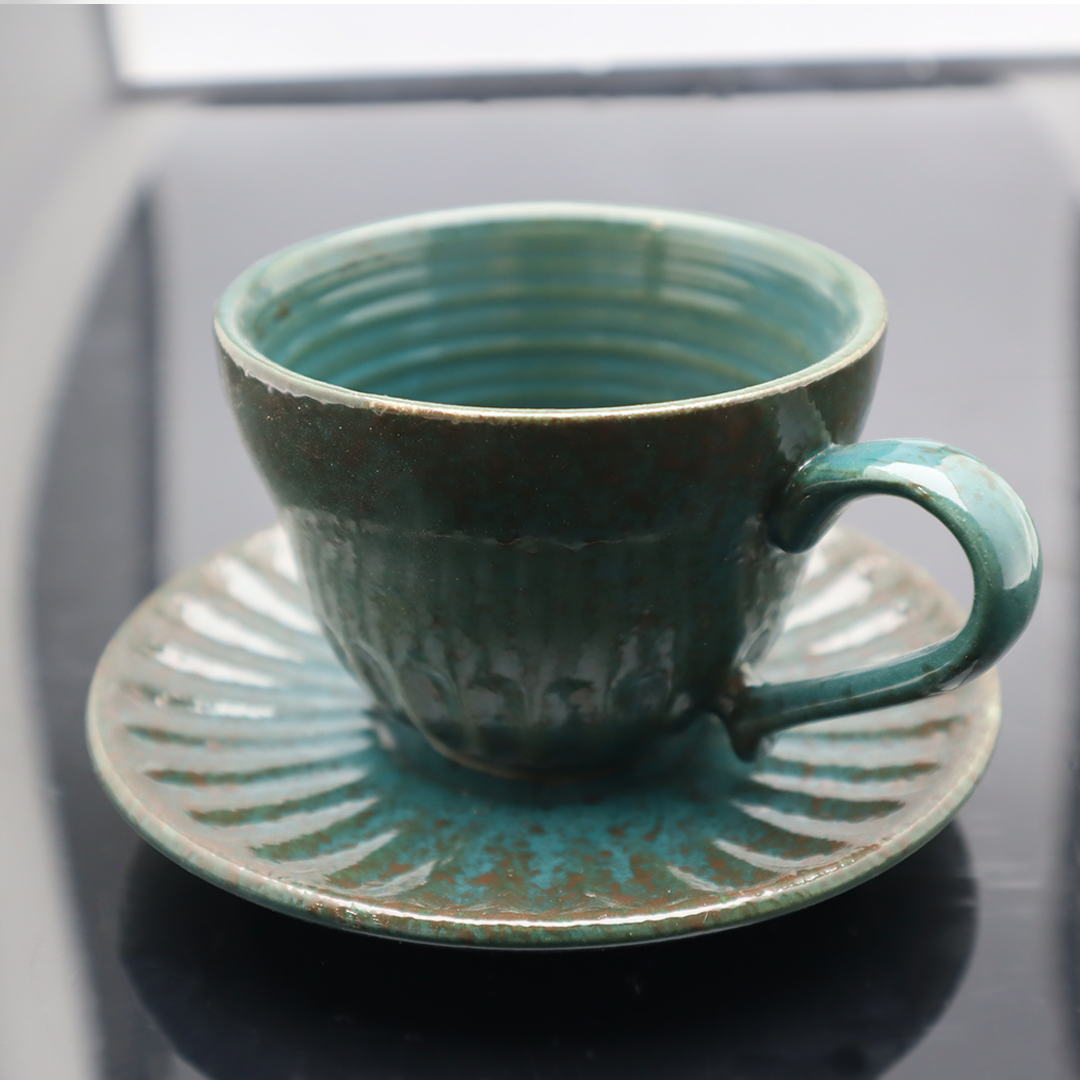 كوب قهوة سيراميك مع صحن SH126 120ML