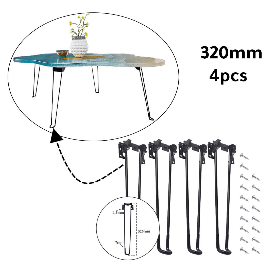 مجموعة من 4 ارجل صغيرة لطاولات الخشب و الريزن J-2544