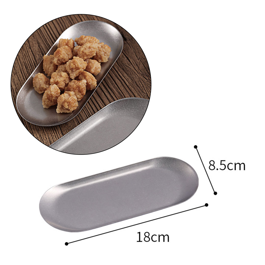 Serving tray stainless steel 18*8.5cm J-2751