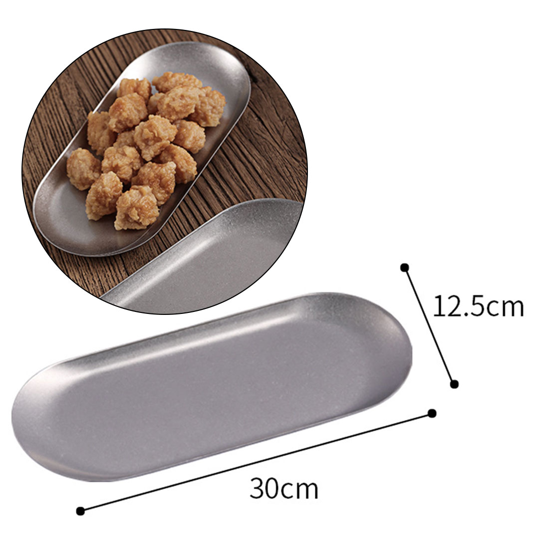 Serving tray stainless steel 30*12.5cm J-2752