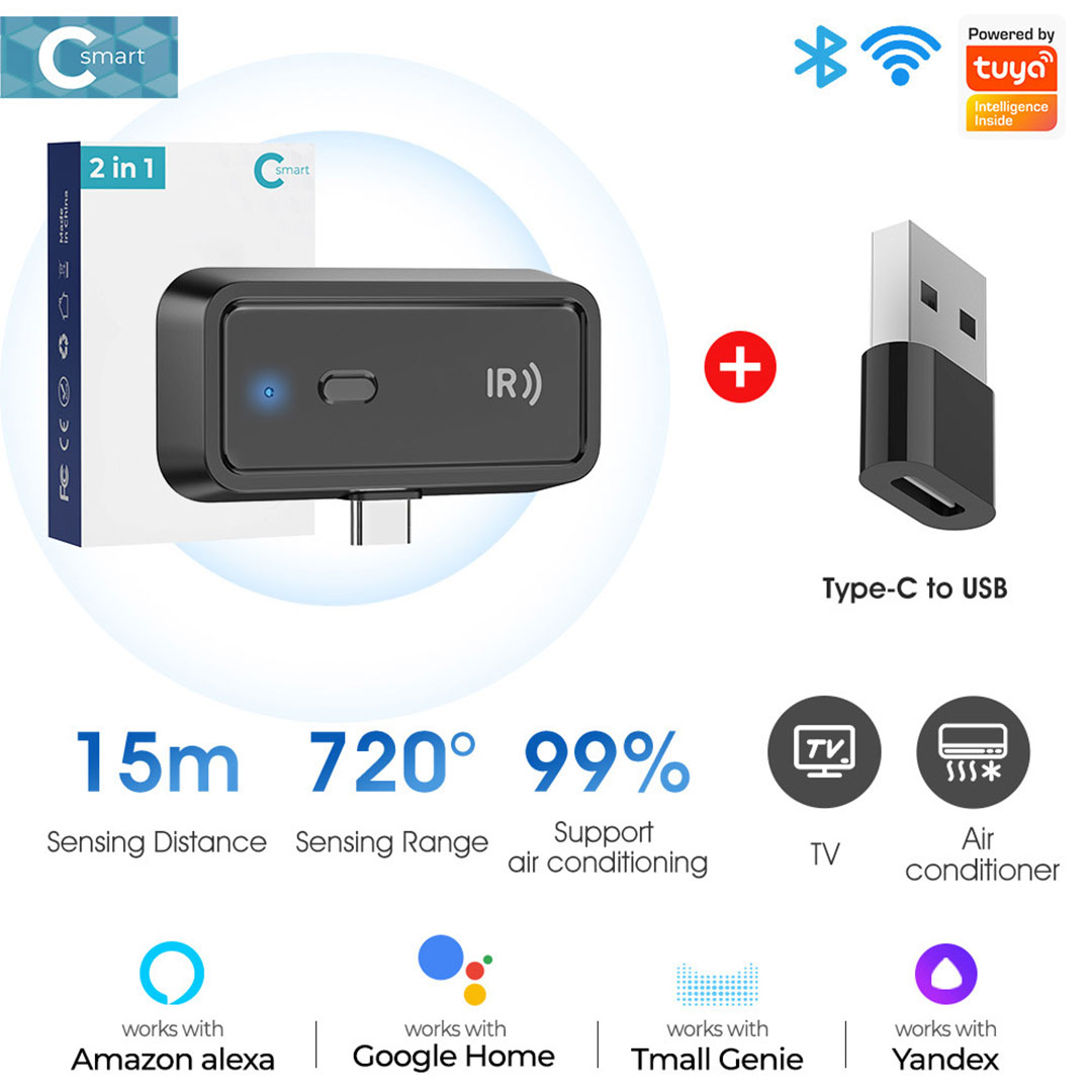 توصيلة مستقبل جهاز تحكم IR تايب سي و يو اس بي