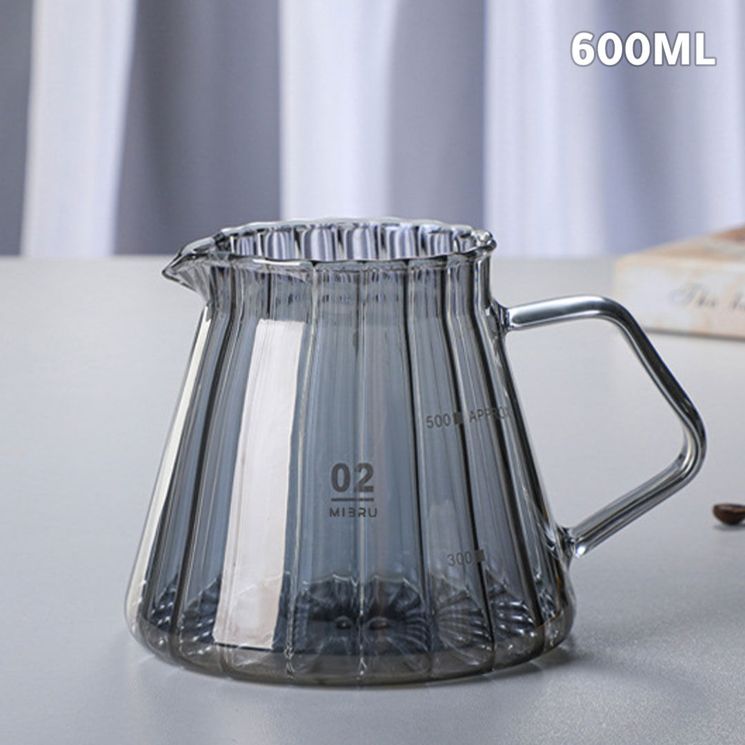 Coffee glass server black 600ml J-3360