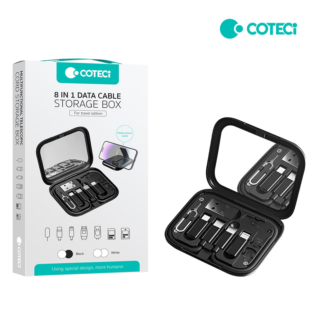 COTECi Travel Version8-in-1 Data Cable Storage Box
