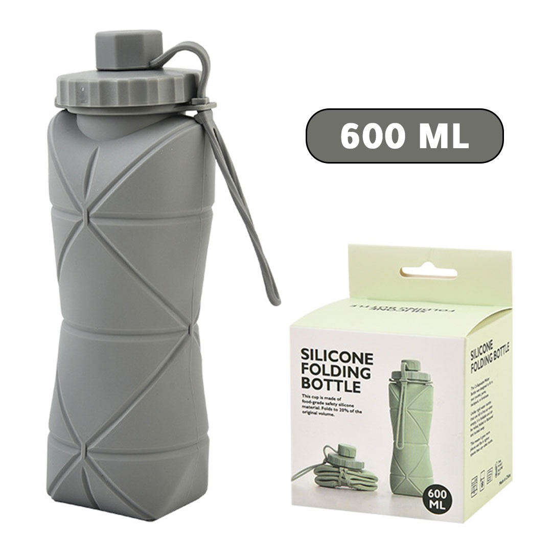 Silicone Folding cup grey K-2075