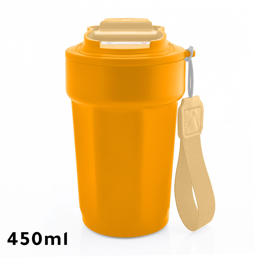كوب 450مل حافظ للحرارة اصفر