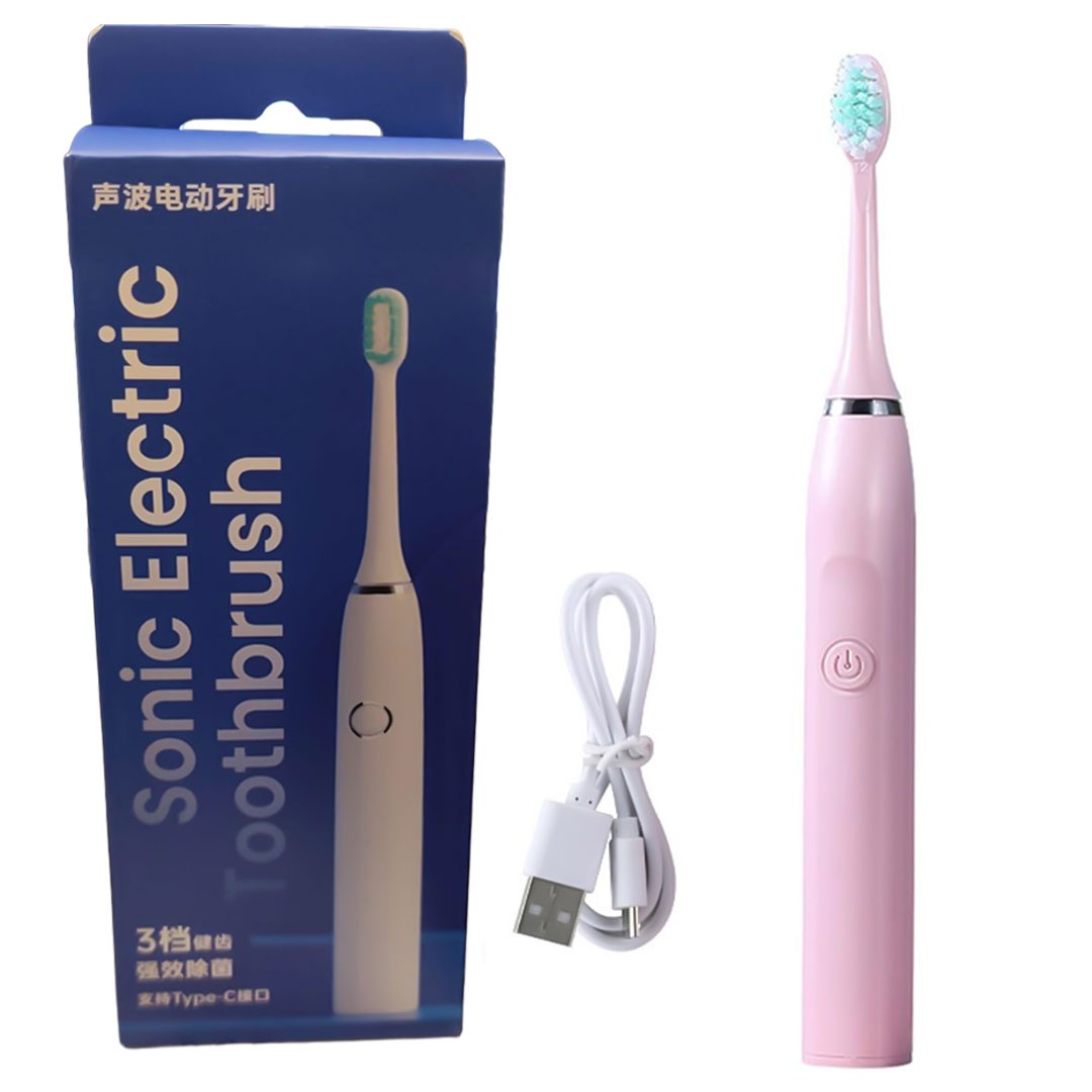 Portable Sonic Electric Toothbrush pink K-2108
