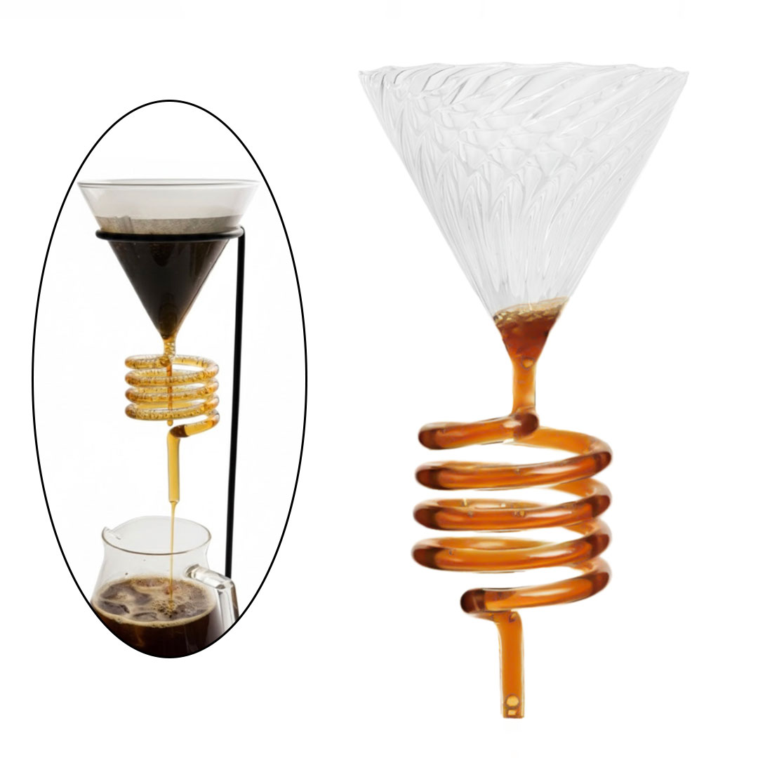 قمع تقطير زجاجي بعنق لولبي للكولد برو