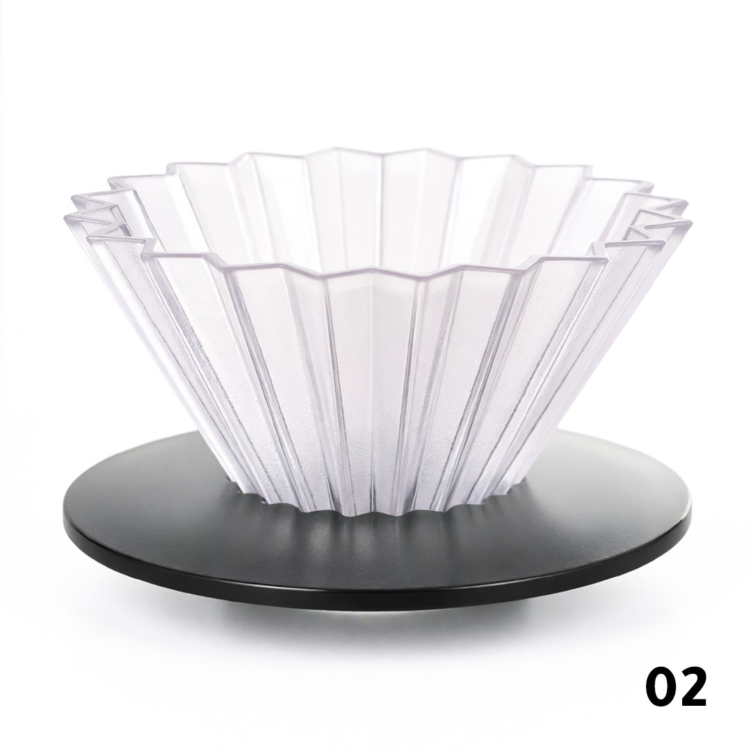 قمع تقطير متعرج من ميبرو مناسب لفلاتر الكاليتا و V60 شفاف