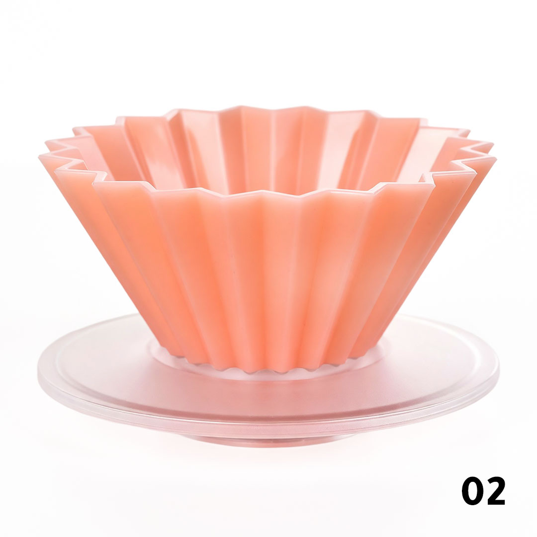 قمع تقطير متعرج من ميبرو مناسب لفلاتر الكاليتا و V60 لون زهري