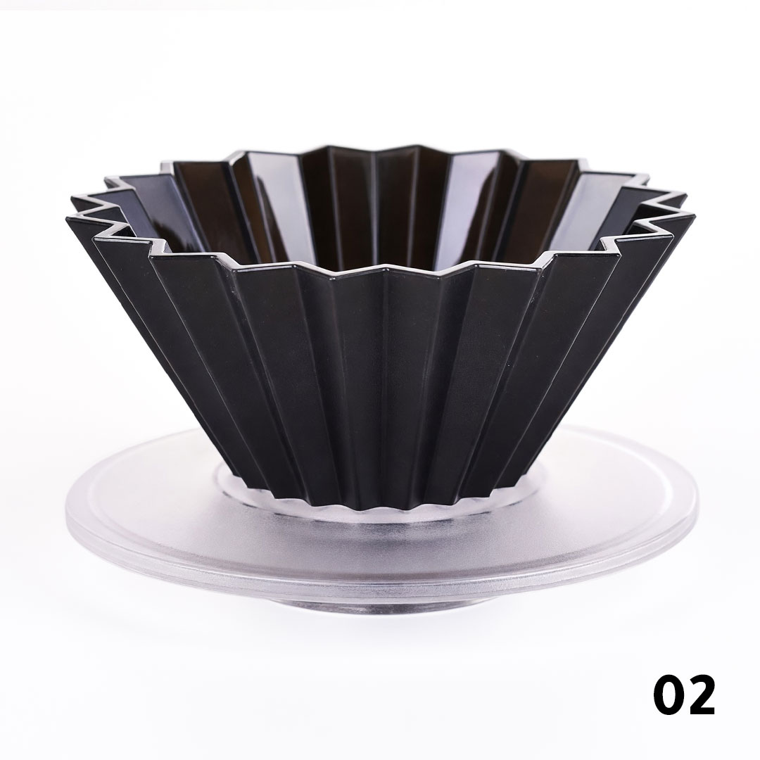 قمع تقطير متعرج من ميبرو مناسب لفلاتر الكاليتا و V60 لون اسود