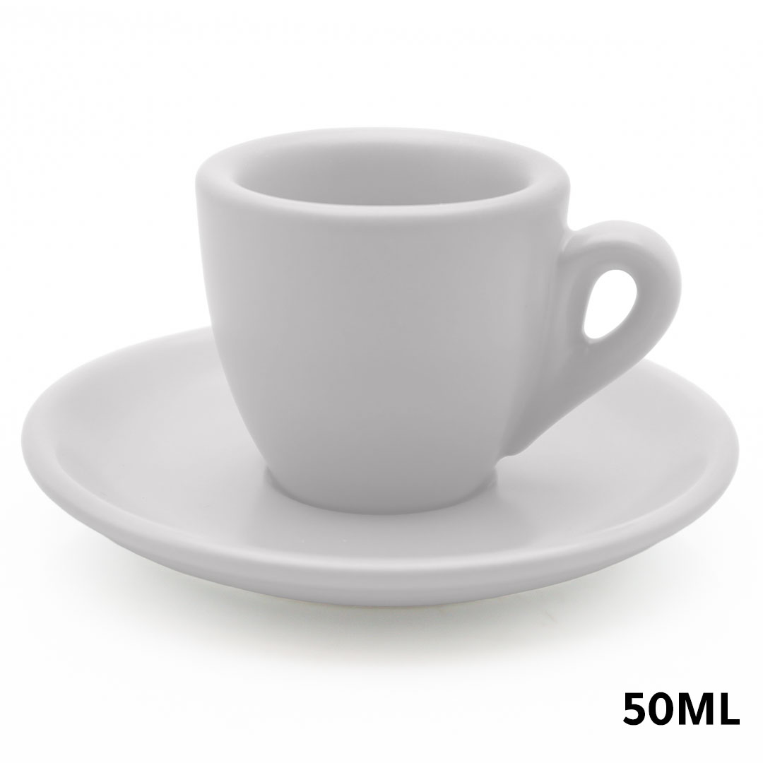 كوب اسبريسو سيراميك 50مل ابيض مت