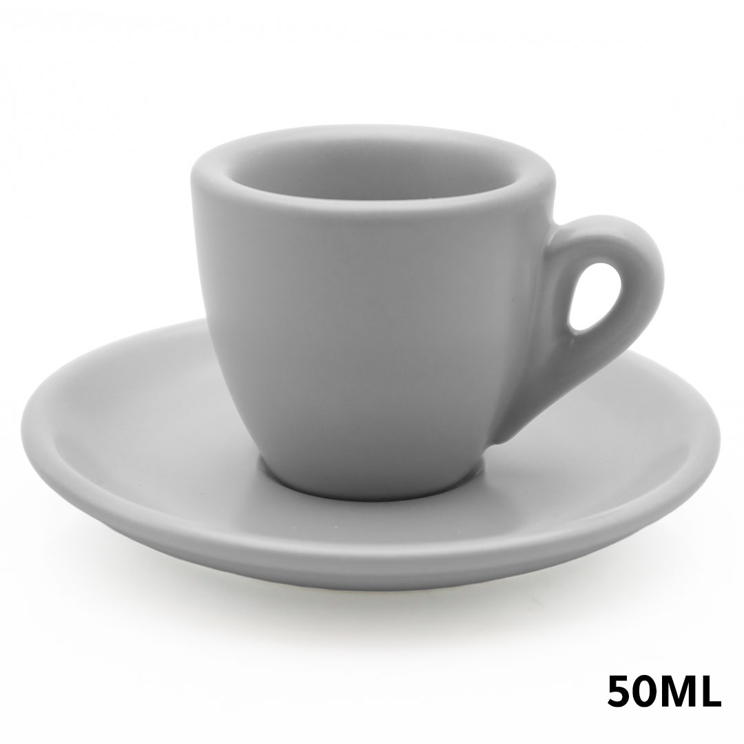 كوب اسبريسو سيراميك 50مل رمادي مت