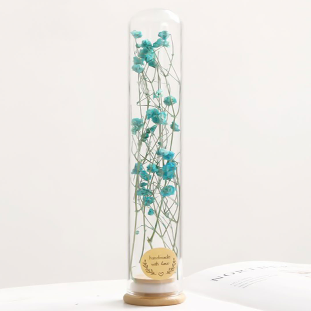 زهور مجففة في انبوب زجاجي للديكور E-361B-KR070166
