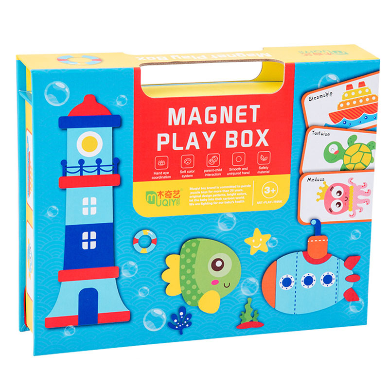 Children's educational magnetic toy box ocean shape kt-051