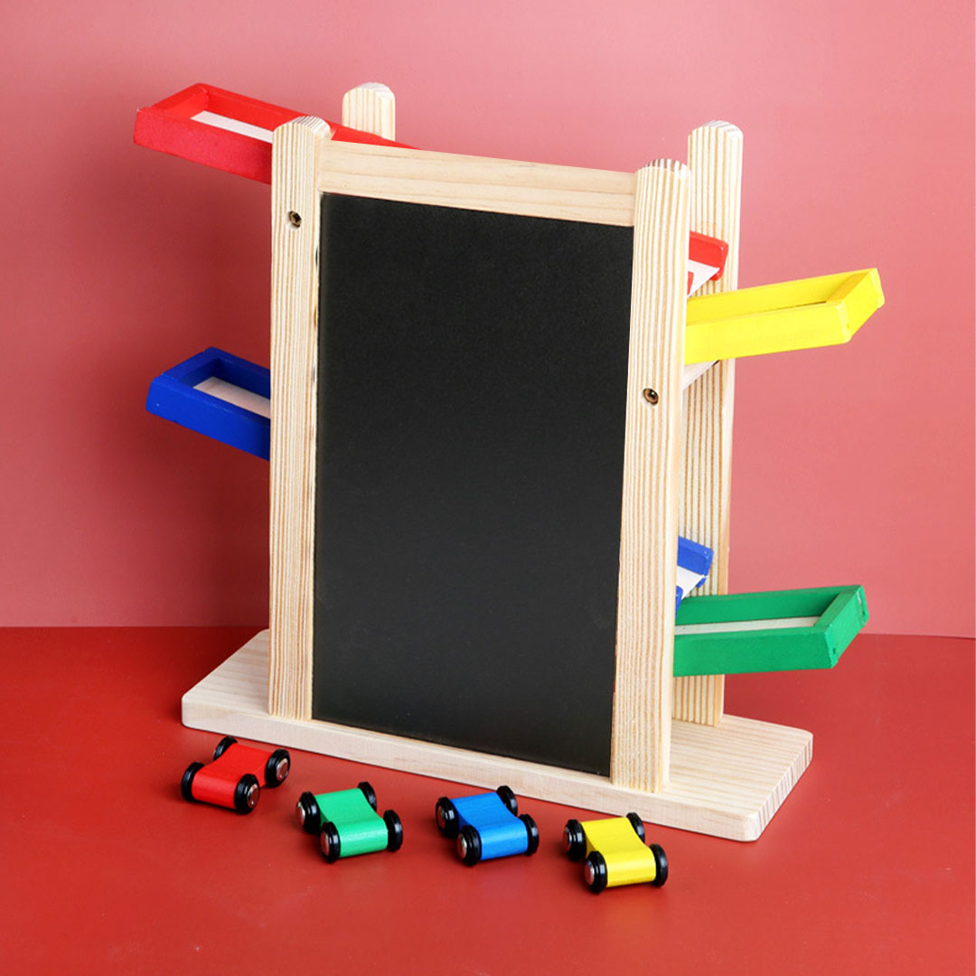 Wooden board for teaching children to draw with a racing track kt-075