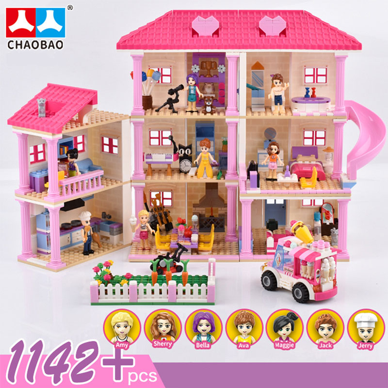 Educational cube game for children in the form of a villa with seven characters kt-092
