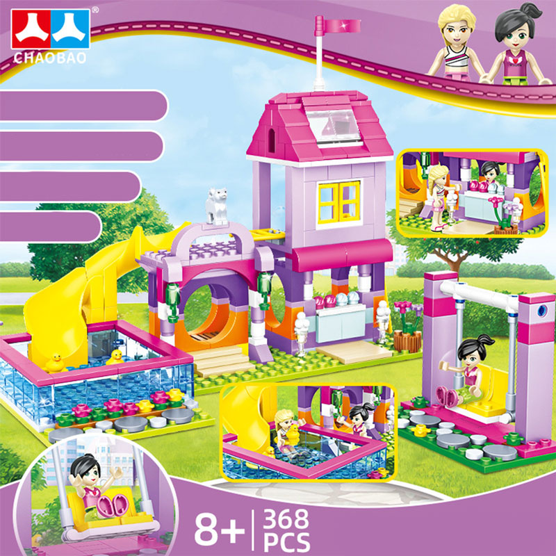 لعبة مكعبات تعليمية للأطفال حديقة صغيرة ٣٦٨ قطعة KT-093-KR110175