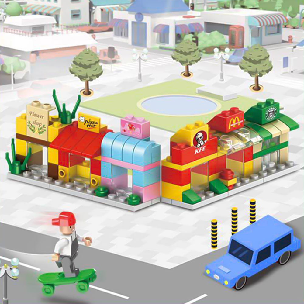 Kids educational blocks set 6 mini street games in 1 kt-129