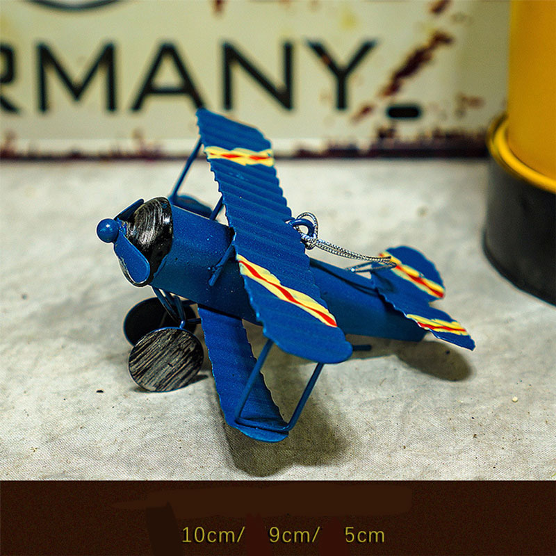 Metal plane model blue cd-42