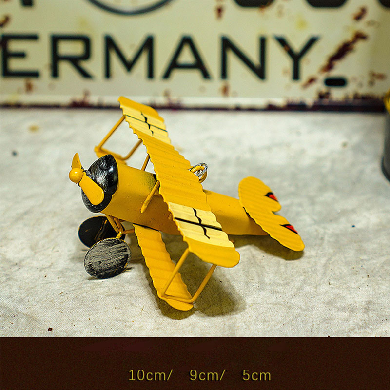 Metal plane model yellow cd-42-KR130310