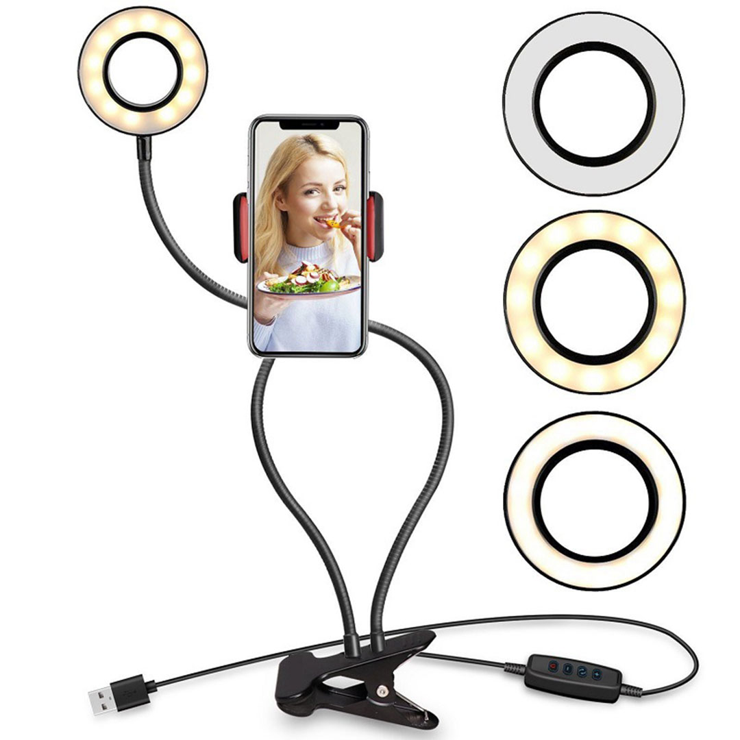 Phone holder with USB multi-color light G-152