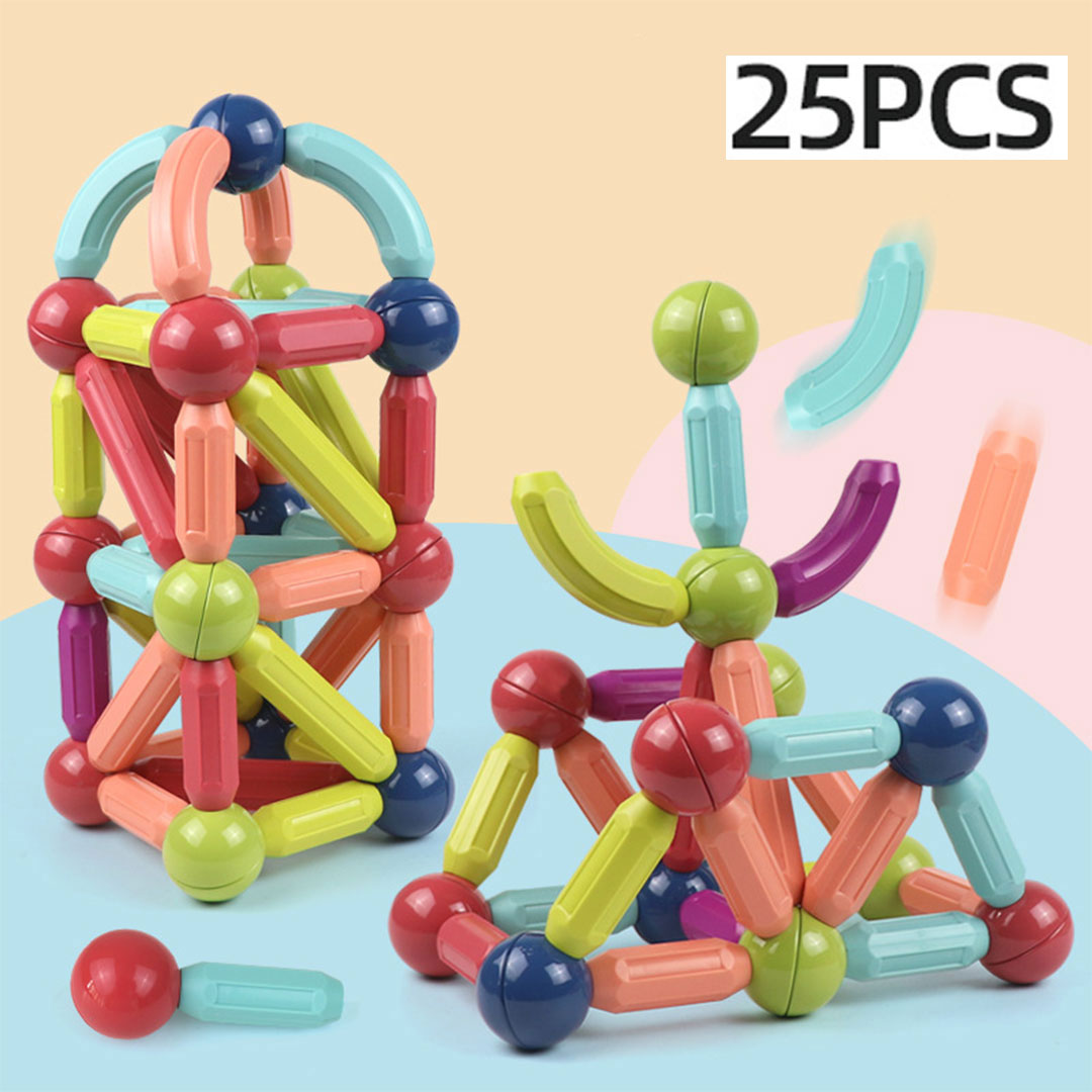 25 pieces colorful educational magnetic pieces set kt-001