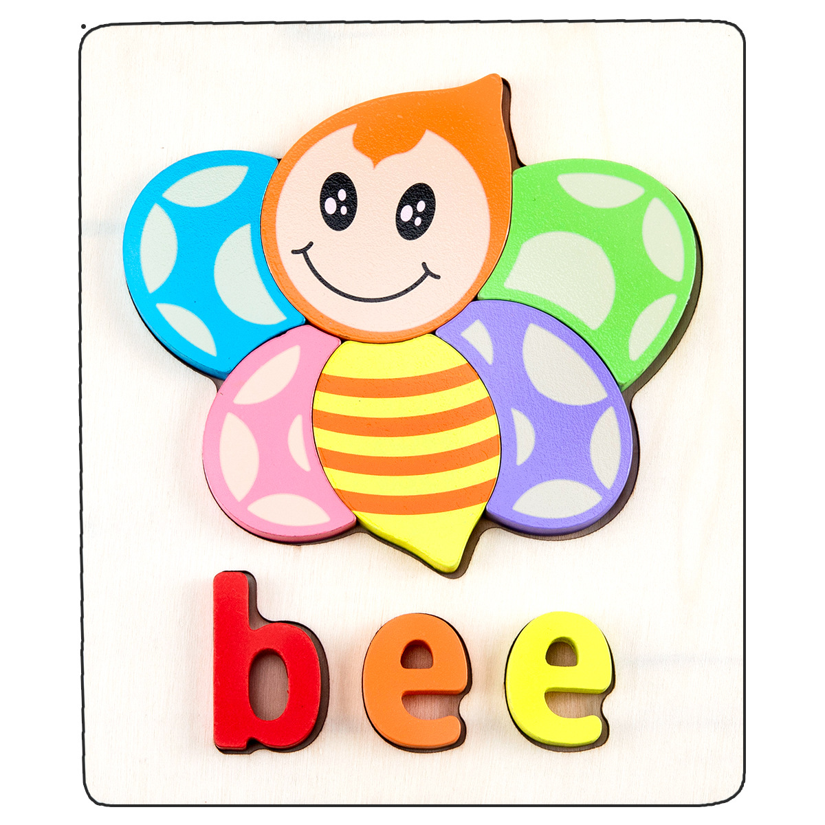 TOY 3D EDUCATIONAL WOODEN TOY IN THE FORM OF A BEE