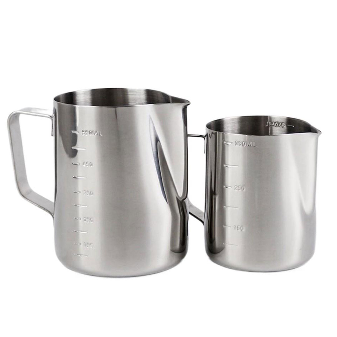 Coffee pitcher stainless steel milk pot engraved multi-size