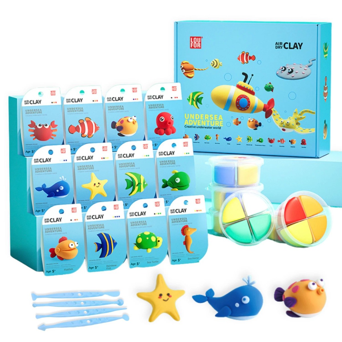 Undersea Adventure Modeling Clay Set 12Pcs K-2716
