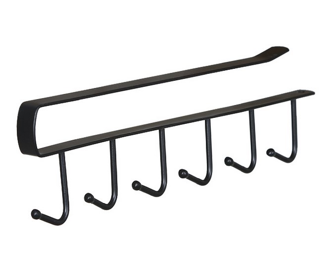 Shelf mounted hangers black