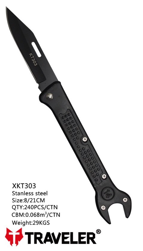 سكين قابل للطي مع مفتاح مقاس 14 ماركة ترافيلر-KR130276