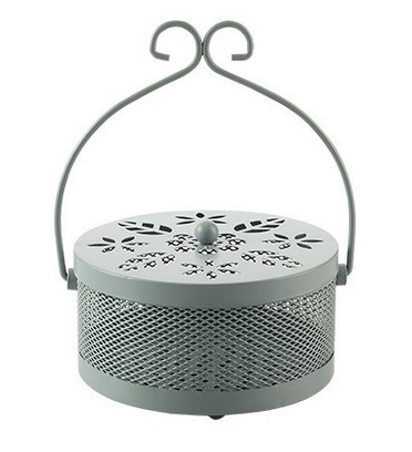Metal mish basket with cover and hanger e-174 gray