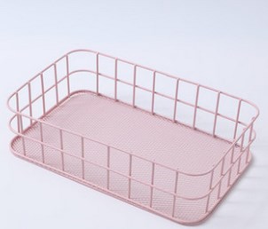Metal mesh basket e-176 pink