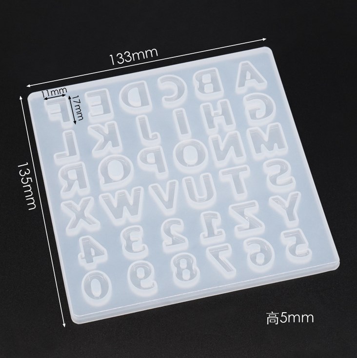 Resin art mold of eng letters and numbers