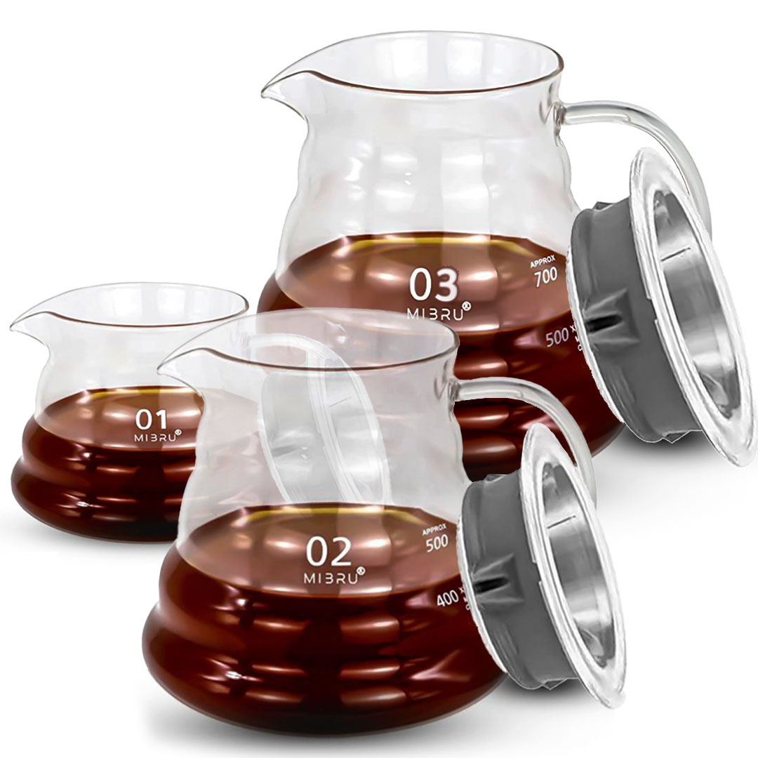 Coffee pot glass server from mibru multi-size