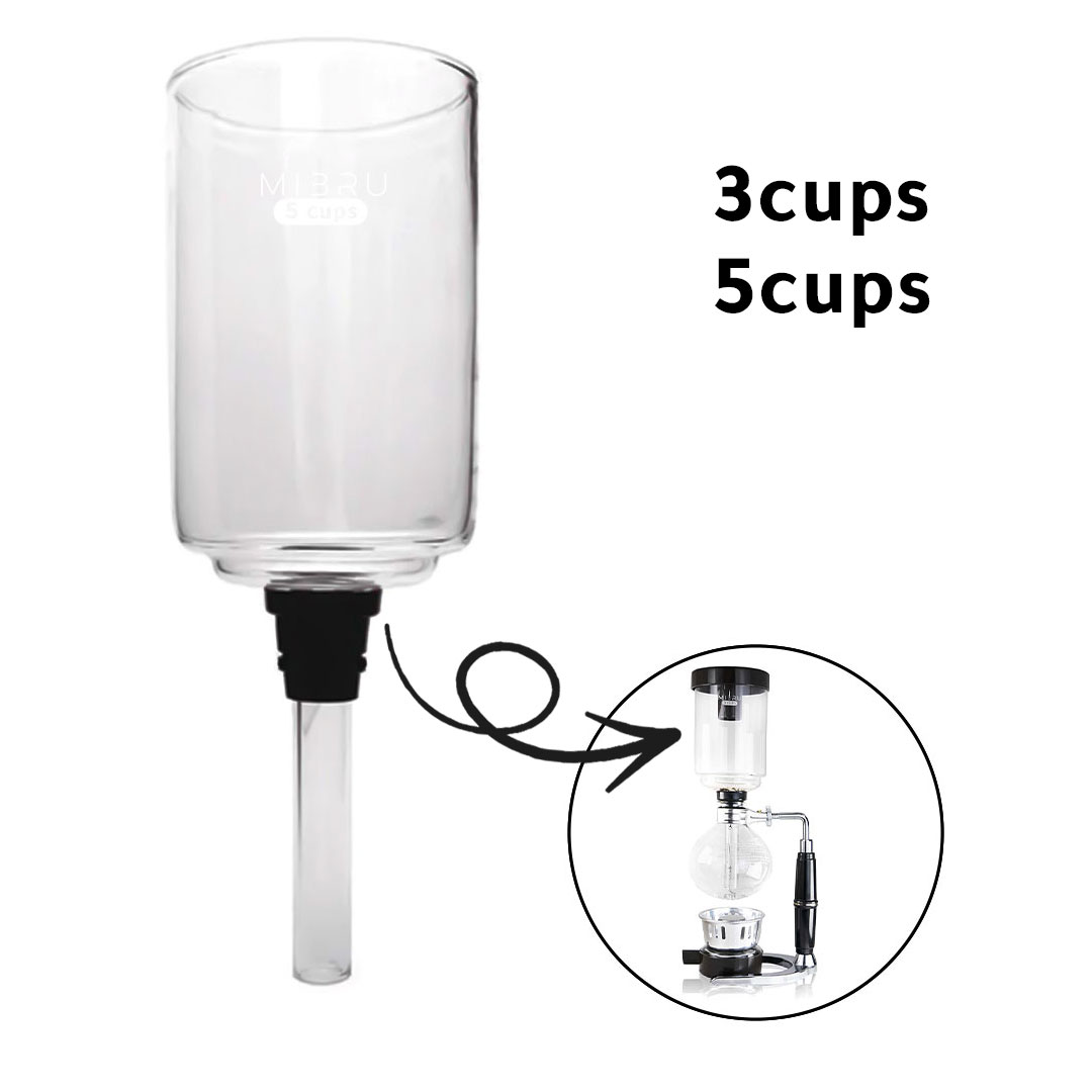 Coffee and tea syphon spare upper glass multi-size