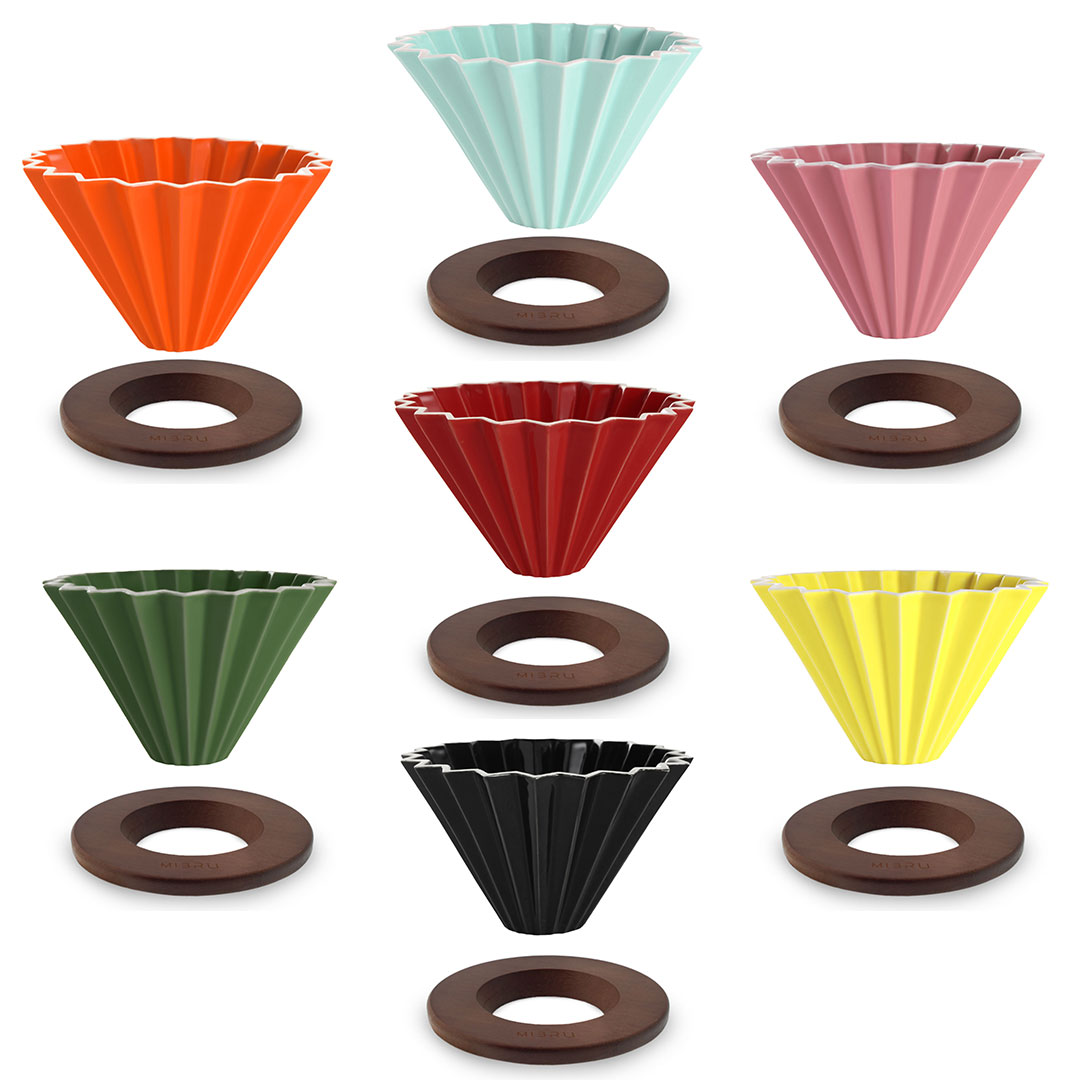 Coffee ceramic dripper zigzag v01 1-2 cups multi-color